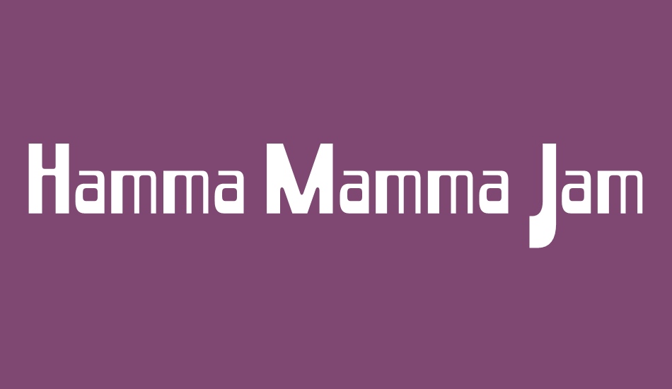 Hamma Mamma Jamma font big