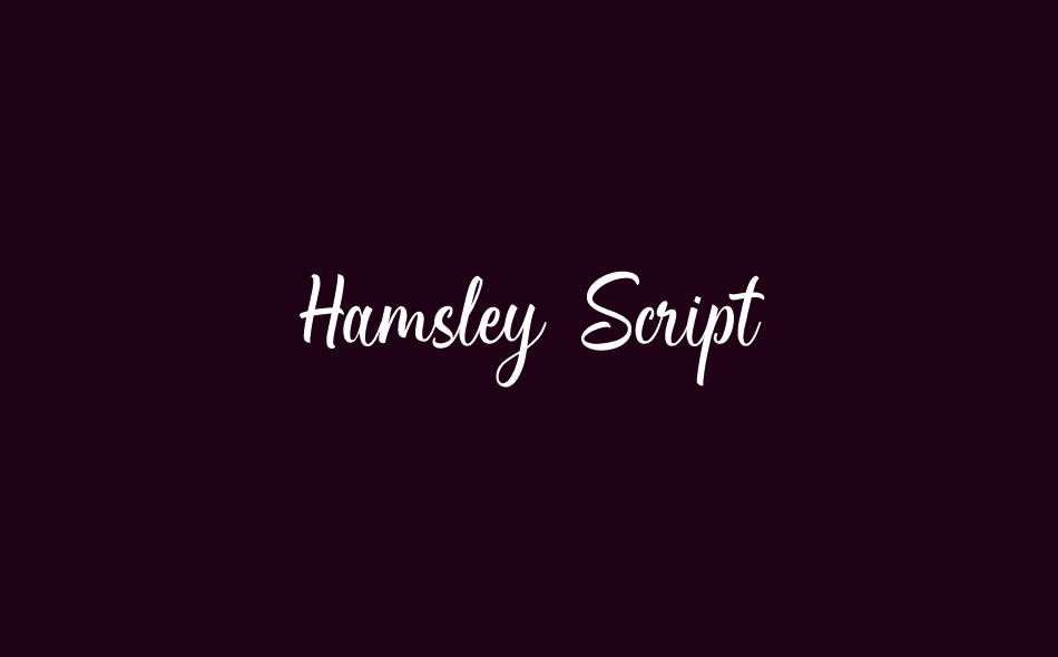 Hamsley Script font big