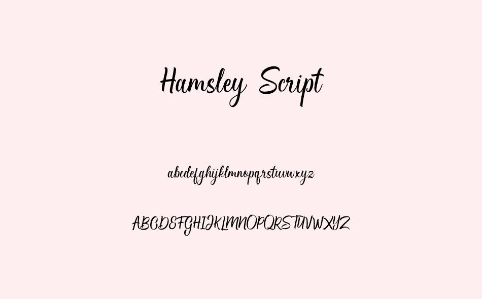 Hamsley Script font