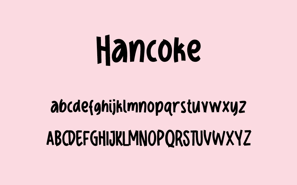 Hancoke font