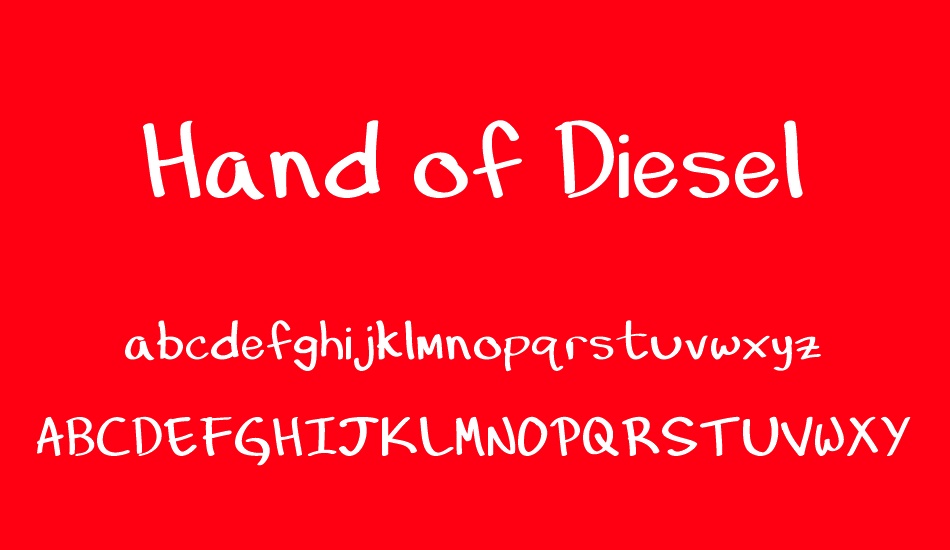 Hand of Diesel font