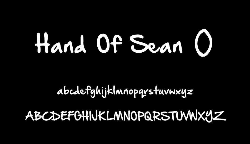 Hand Of Sean (Demo) font