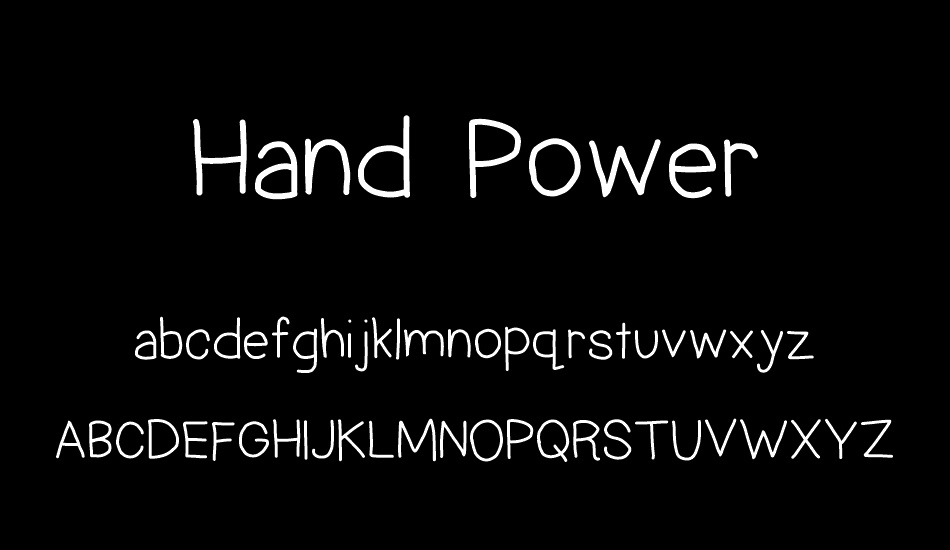 Hand Power font