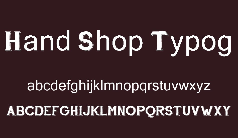 Hand Shop Typography C30_demo font