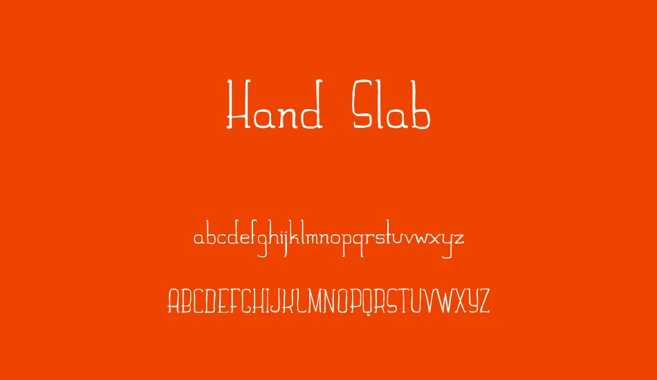 Hand Slab font