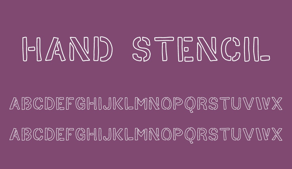 HAND STENCIL font