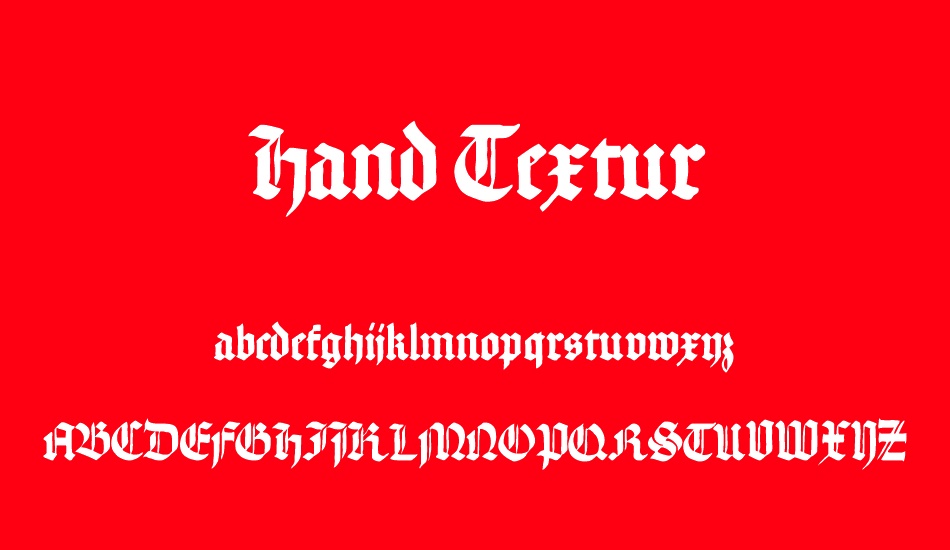 Hand Textur font