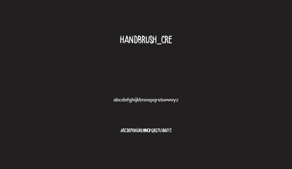 HANDBRUSH_CRE font