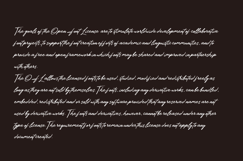 Handflair font 1