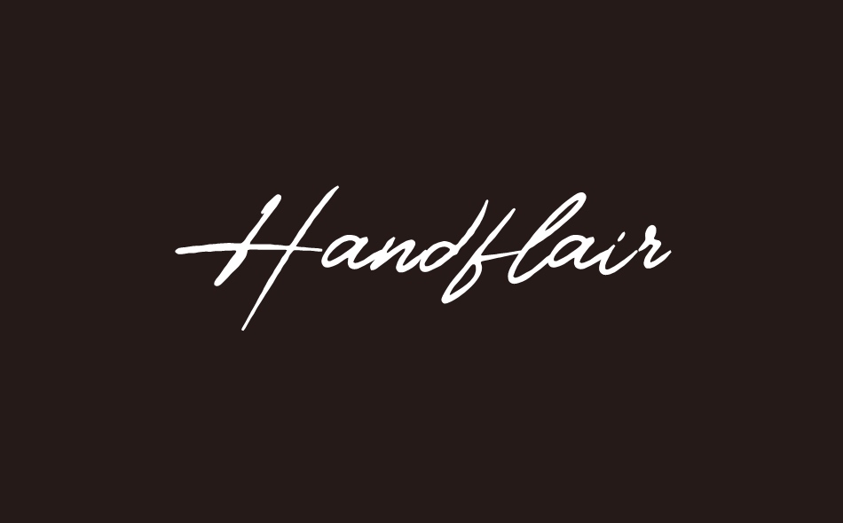 Handflair font big