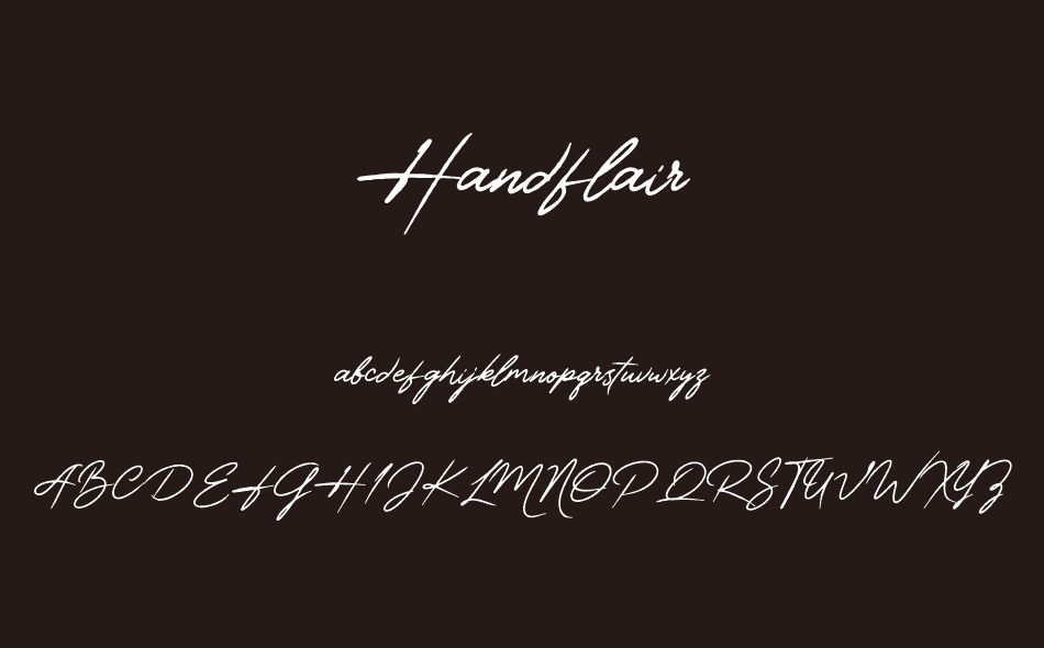 Handflair font