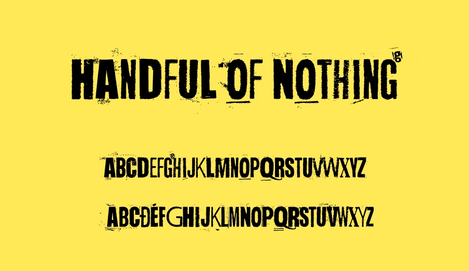 handful-of-nothing font