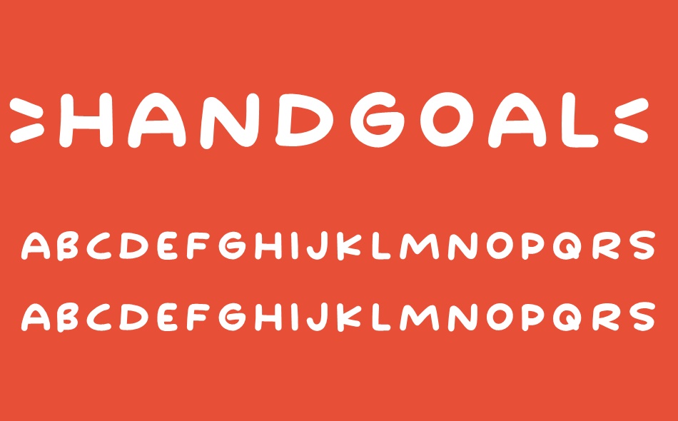 Handgoal font