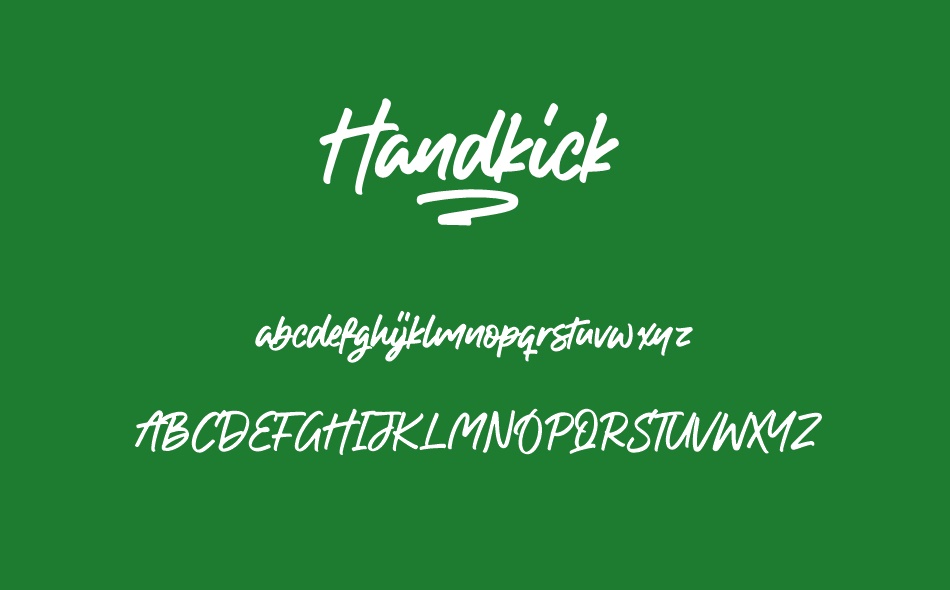 Handkick font