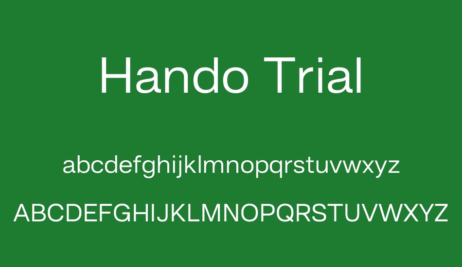 hando-trial font