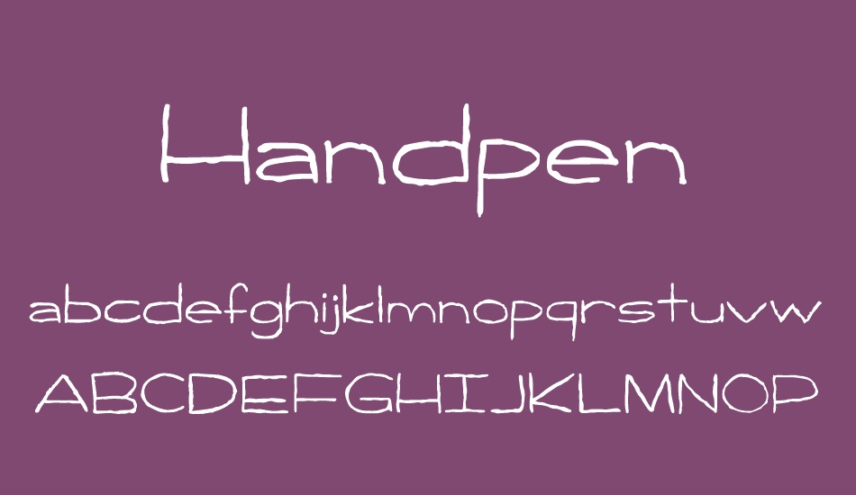 Handpen font