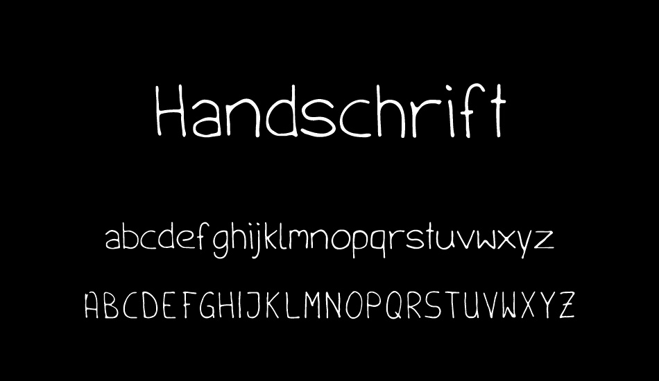 Handschrift font