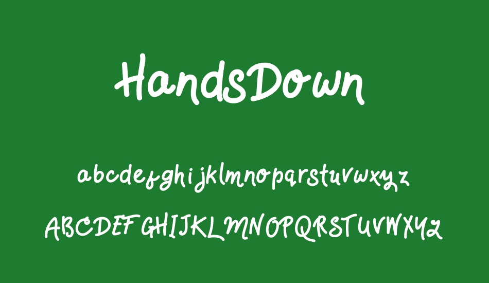 HandsDown font