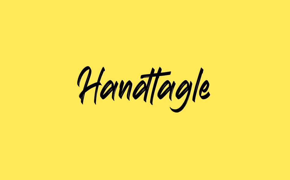 Handtagle font big