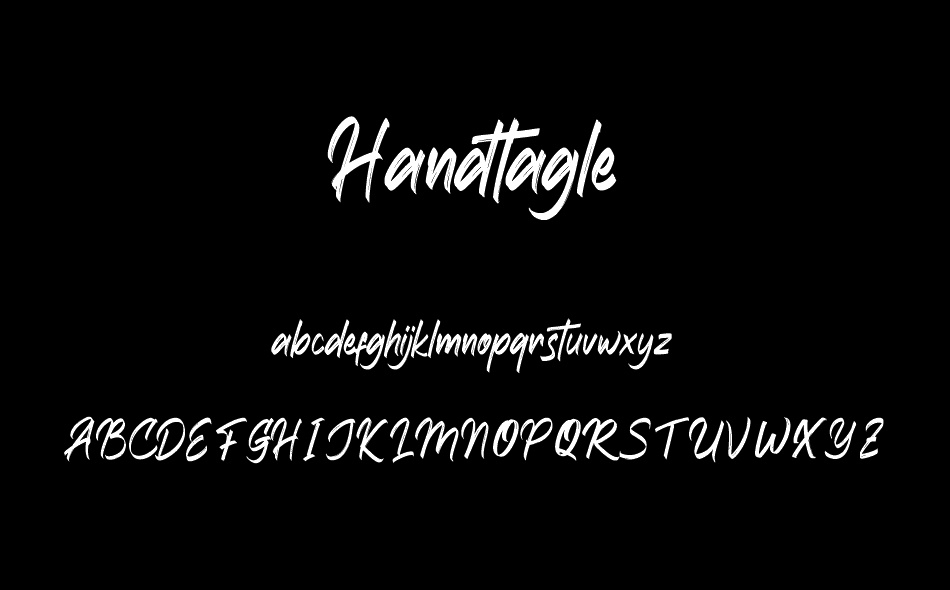 Handtagle font