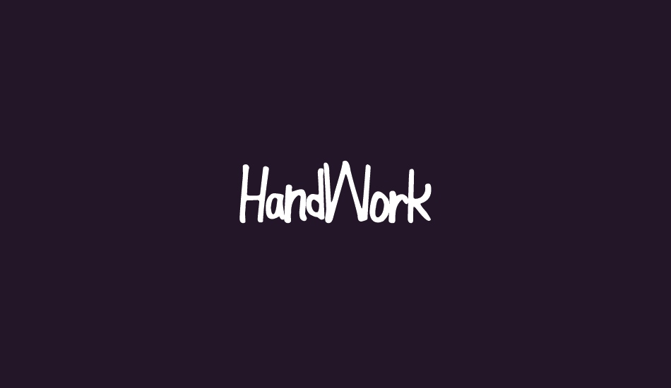 HandWork font big