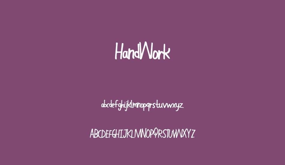HandWork font