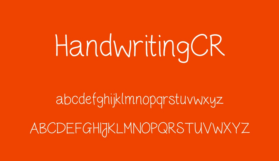 HandwritingCR font