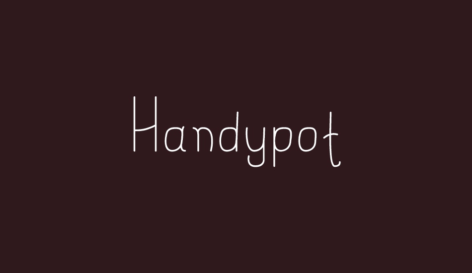 Handypot font big