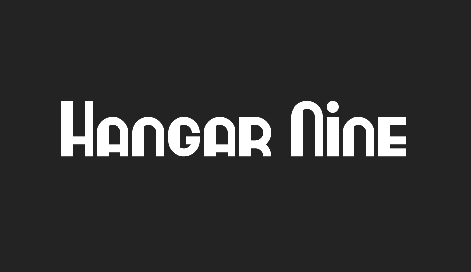 Hangar Nine font big