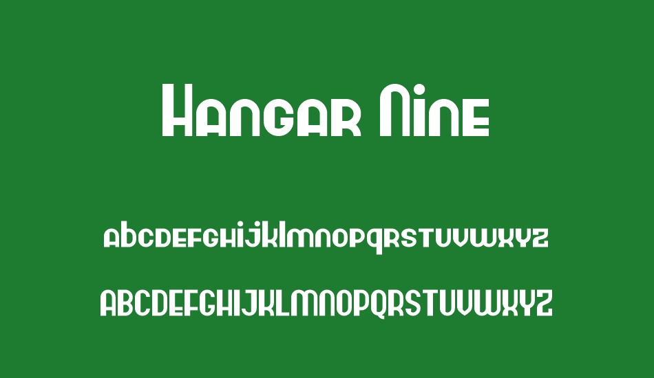 Hangar Nine font