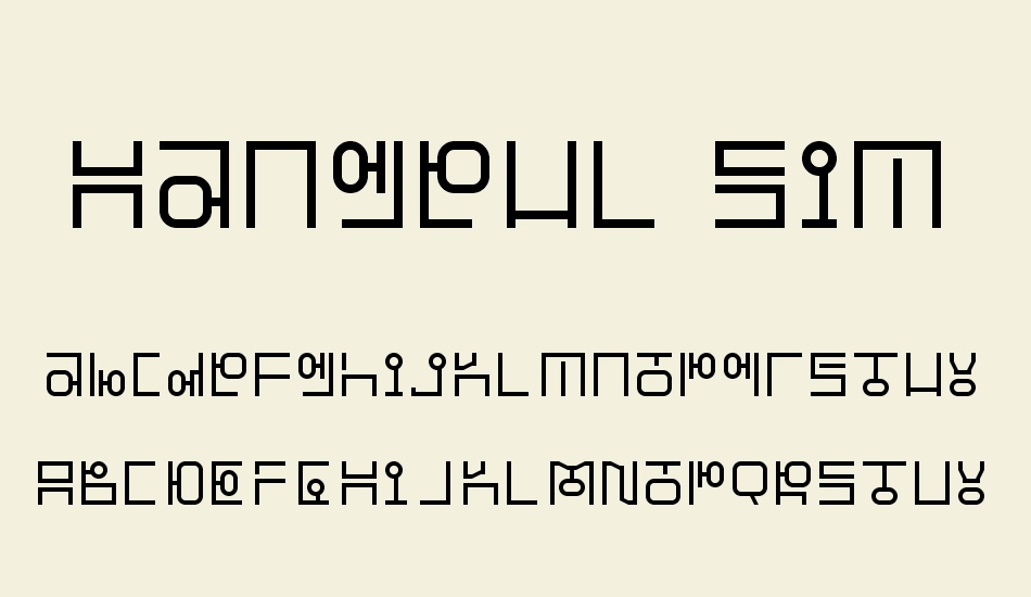 Hangeul Simplify font