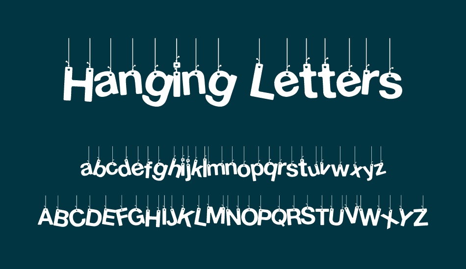 hanging-letters font