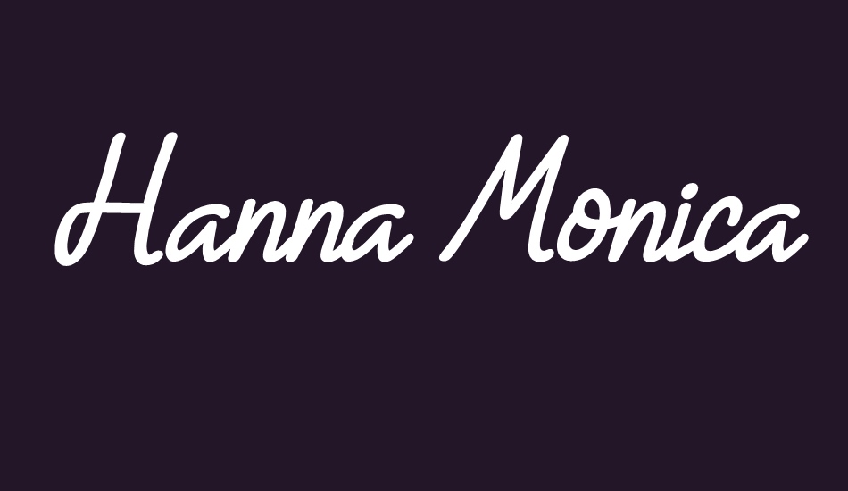 Hanna Monica font big