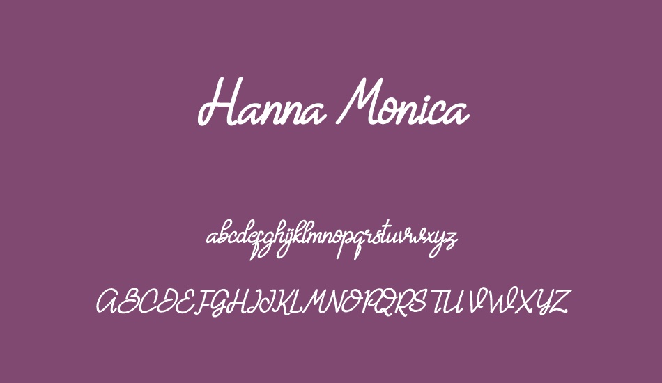 Hanna Monica font