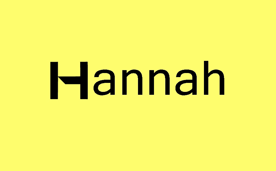 Hannah font big