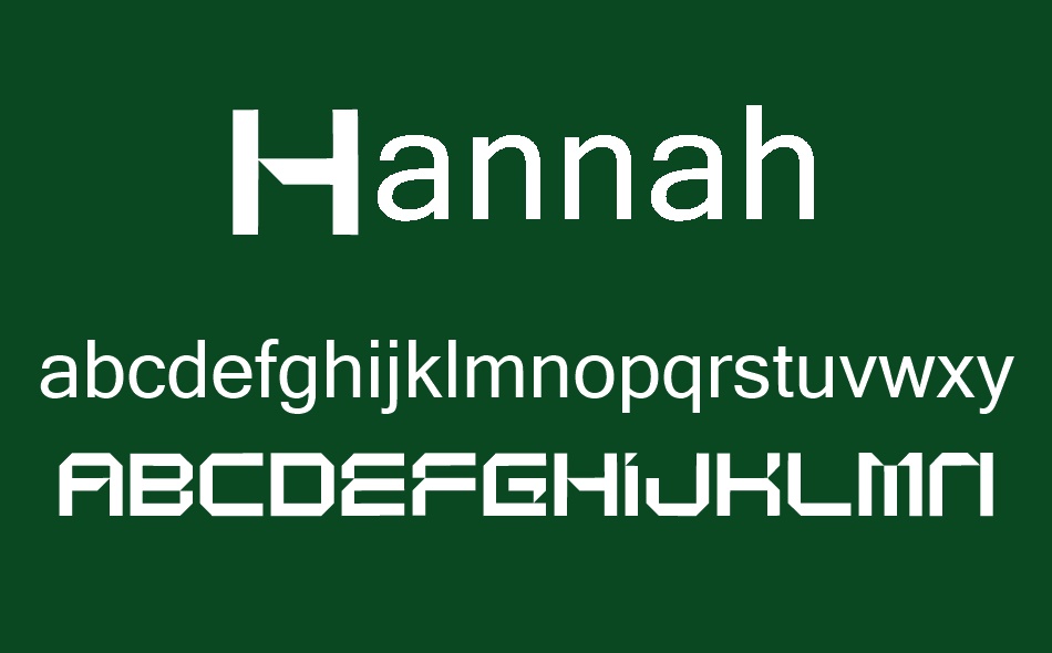 Hannah font