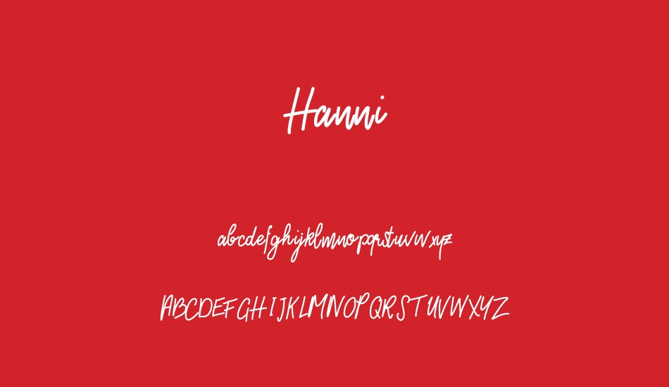 Hanni font