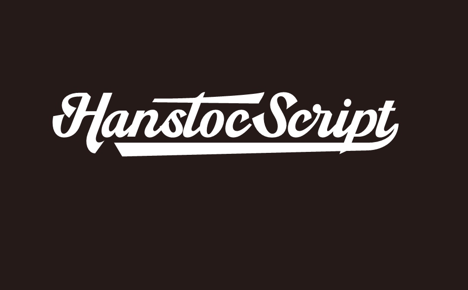 Hanstoc Script font big