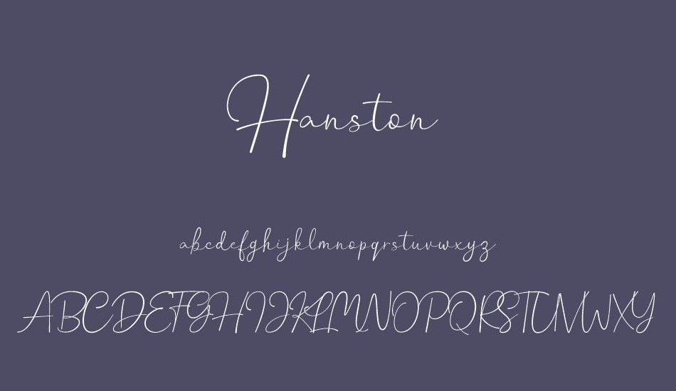 Hanston Demo font