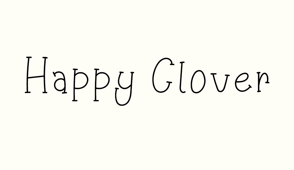 Happy Clover font big