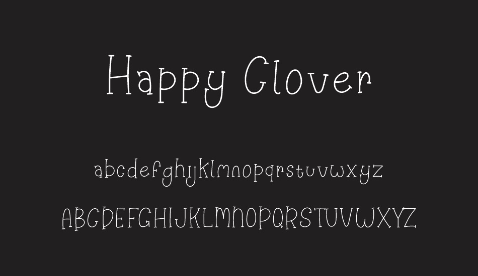 Happy Clover font