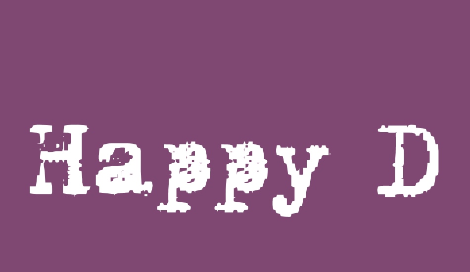 Happy Days font big