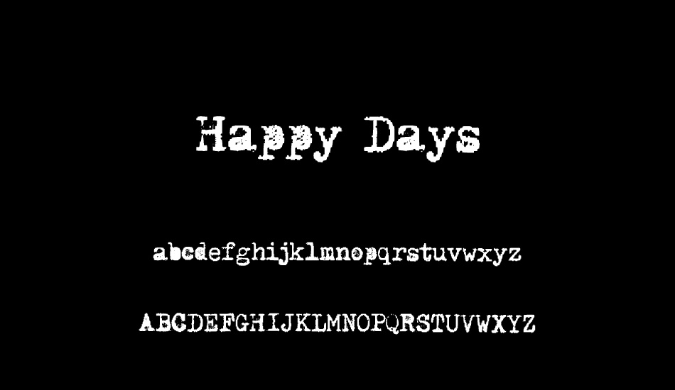 Happy Days font