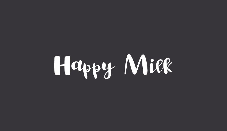 Happy Milk font big