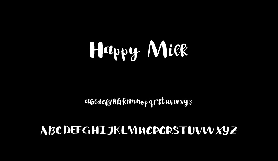 Happy Milk font