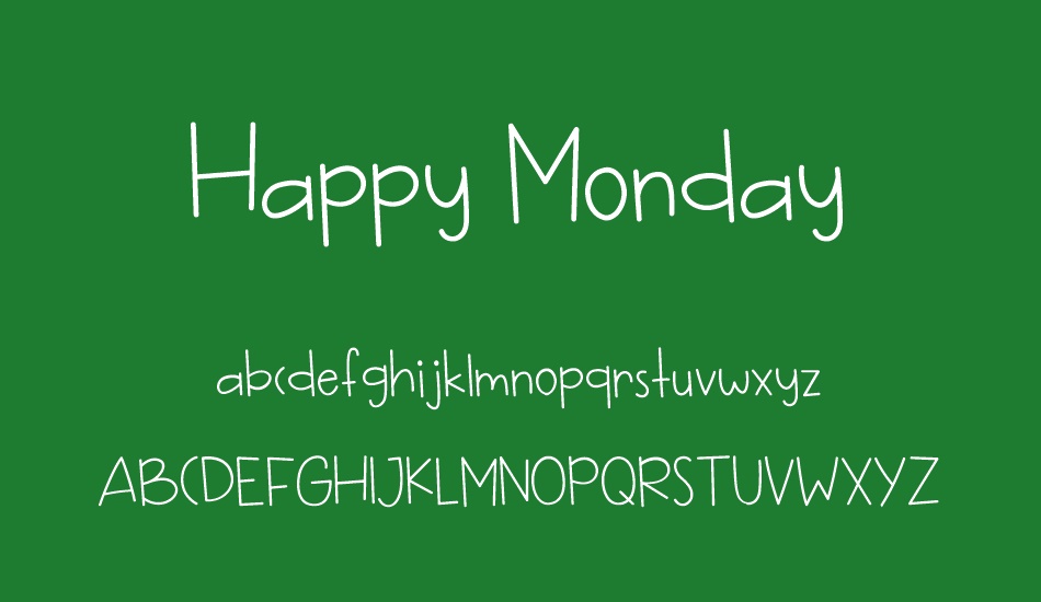 Happy Monday font