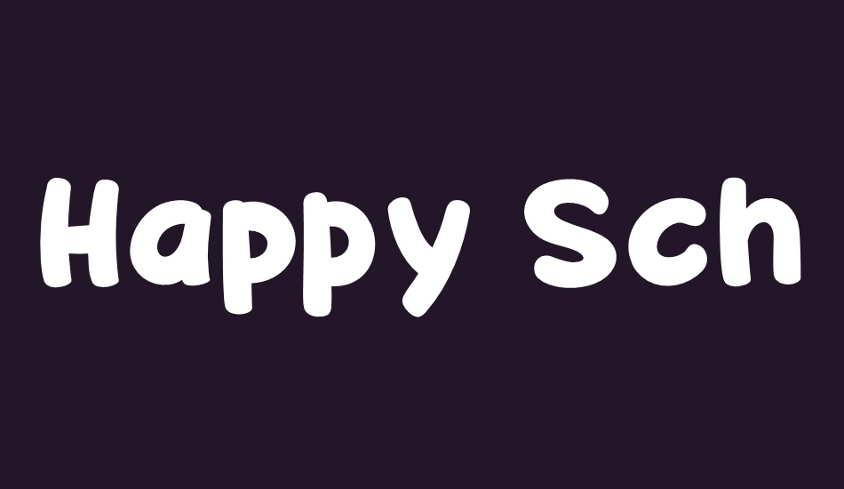 happy-school font big