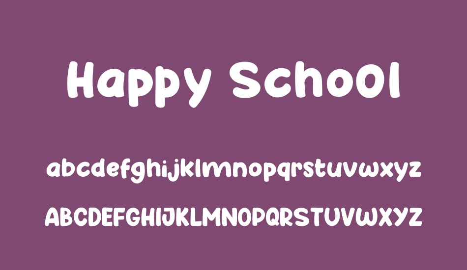 happy-school font