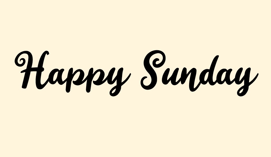 Happy Sunday font big