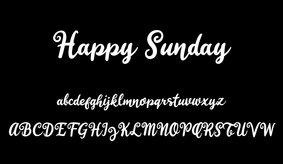 Happy Sunday font